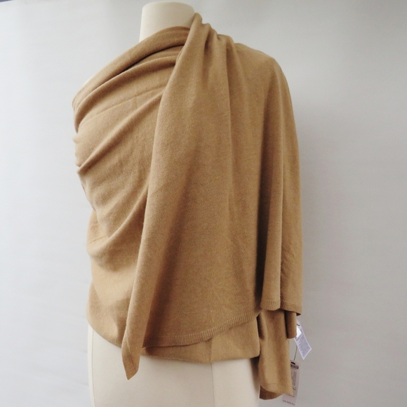 Chico's Accessories - Chico's Wool Cashmere Camel Travel Wrap